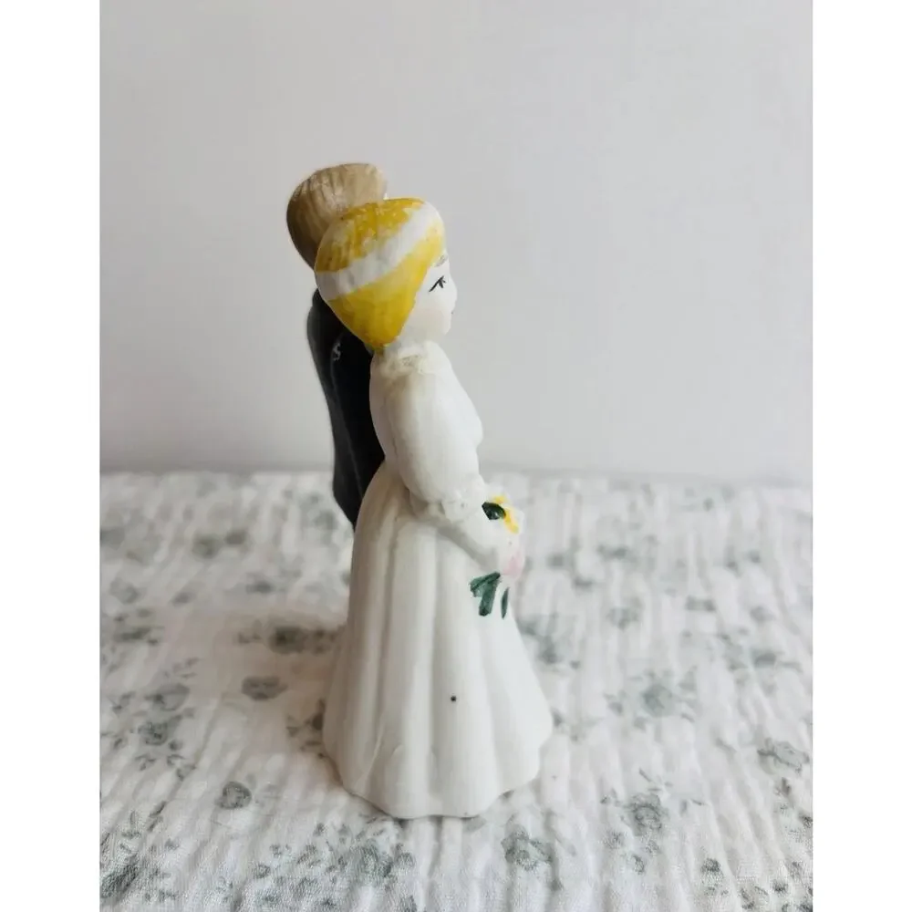 Vintage Porcelain Bride and Groom Wedding Cake Topper